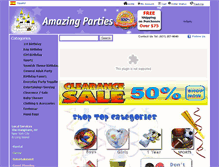Tablet Screenshot of amazingparties.com